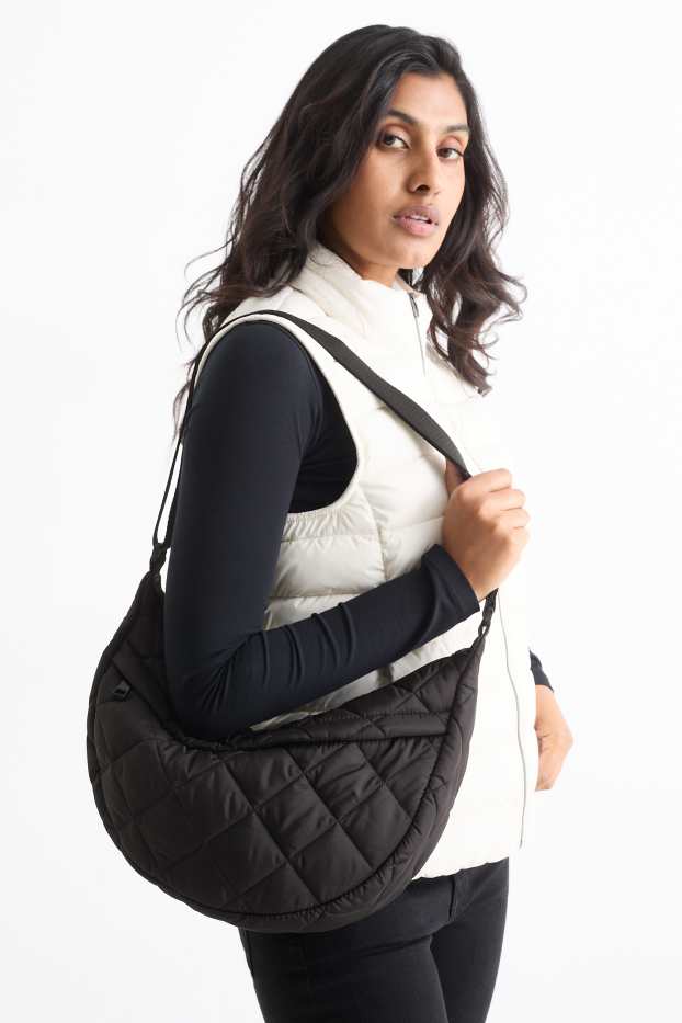 Women - Quilted crossbody bag - black