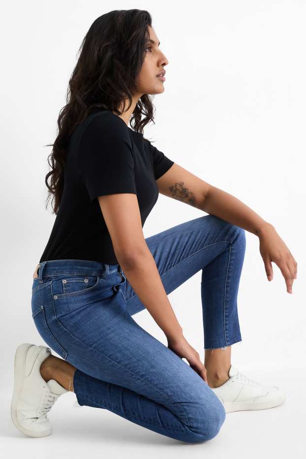 Dames - Skinny jeans - high waist - LYCRA® ADAPTIV-vezels - jeansblauw