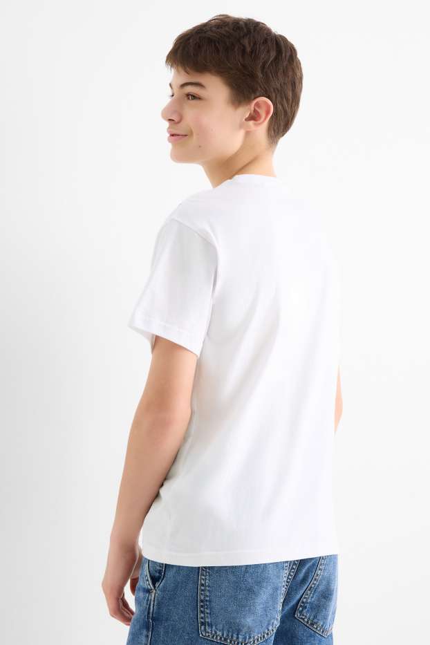 Kinderen: jongens - Minecraft - T-shirt - wit / zwart