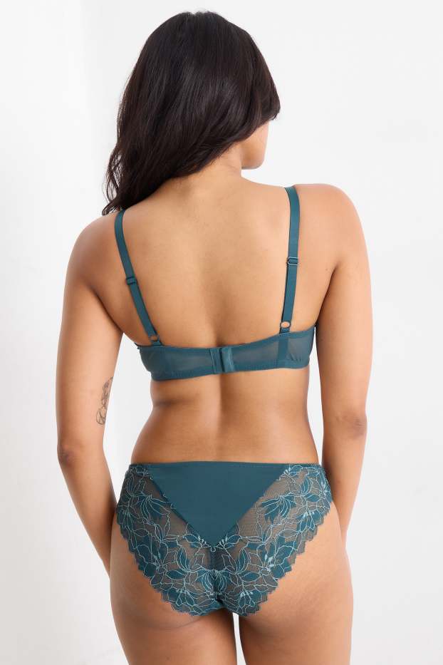 Damen - BH mit Bügel - unwattiert - dunkelgrün