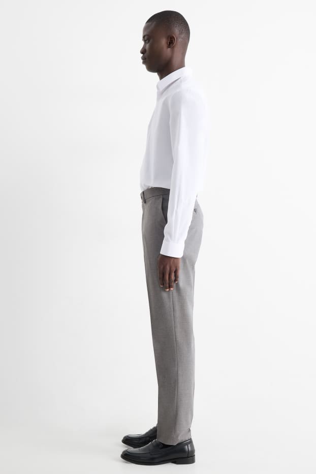 Herren - Hose - Regular Fit - Stretch - grau