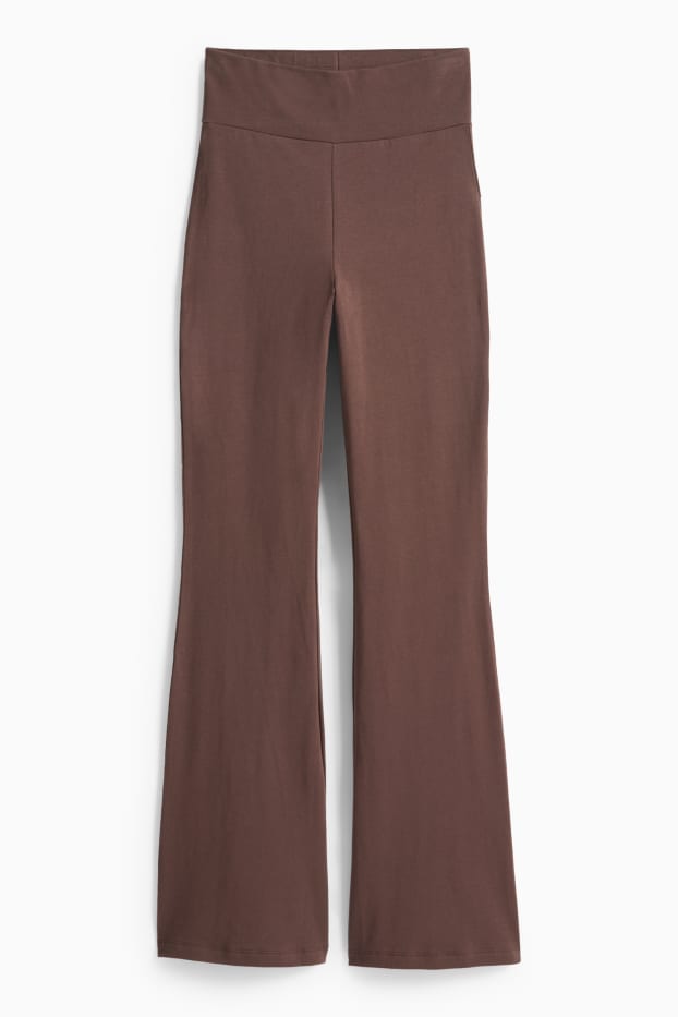 Women - Flared leggings - brown