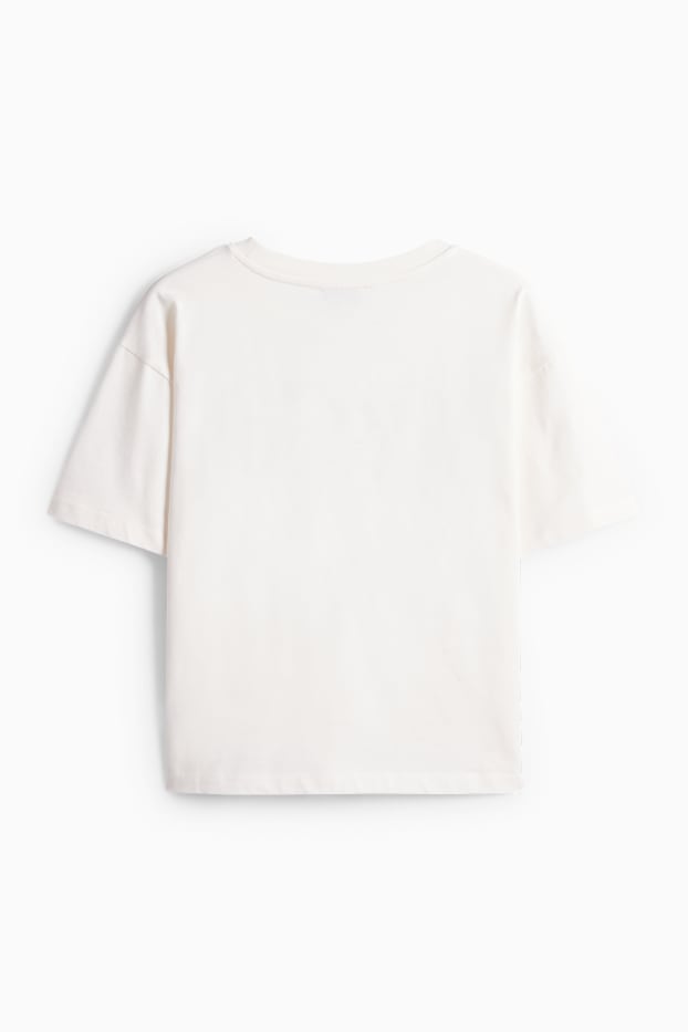 Bambine - Fiocco - maglia a maniche corte - bianco crema