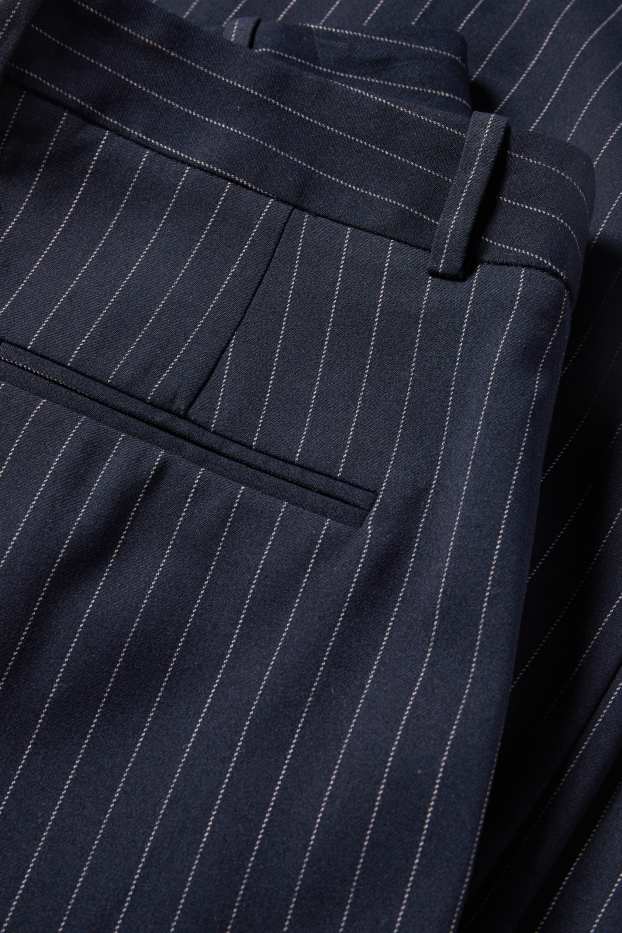 Dona - Pantalons formals - mid waist - relaxed fit - ratlla diplomàtica - blau fosc