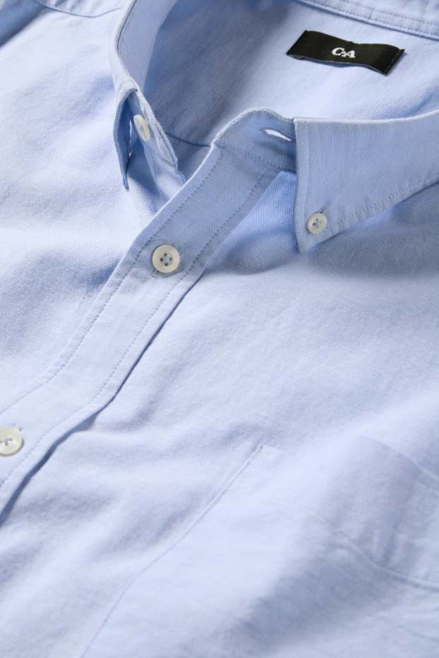 Heren - Overhemd - regular fit - button down - lichtblauw