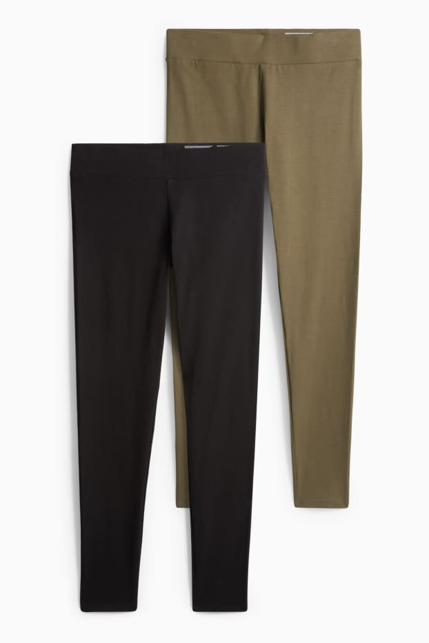 Dámské - Multipack 2 ks - legíny - tmavozelená