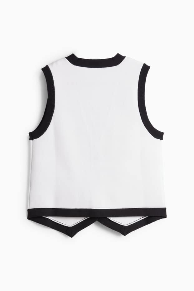 Femmes - Gilet sans manches en maille - blanc