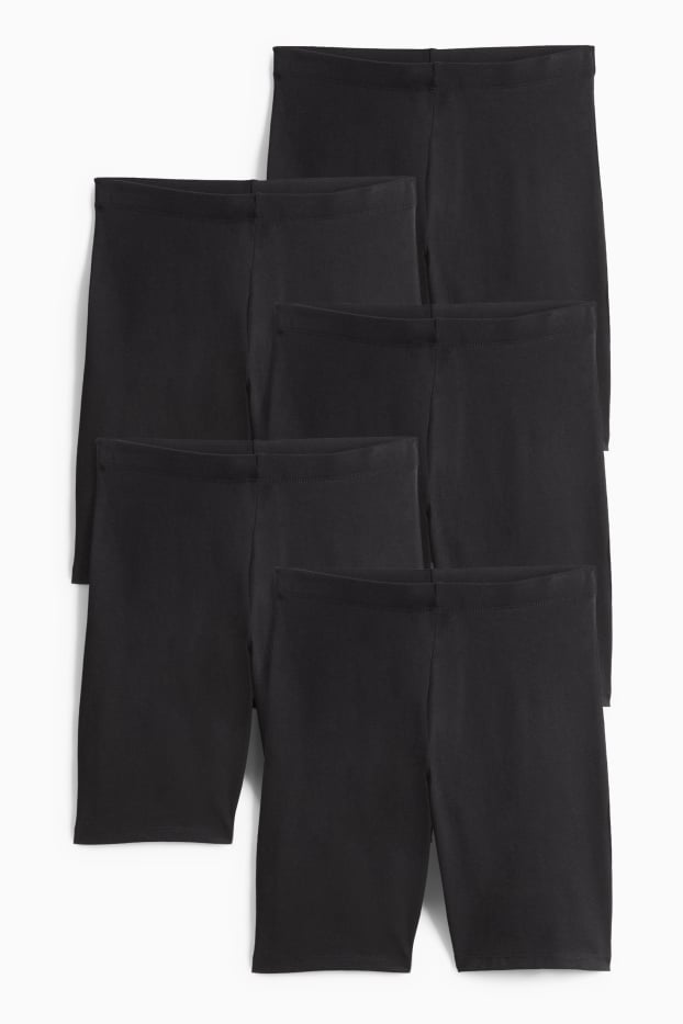 Children Girls - Multipack of 5 - cycling shorts - black