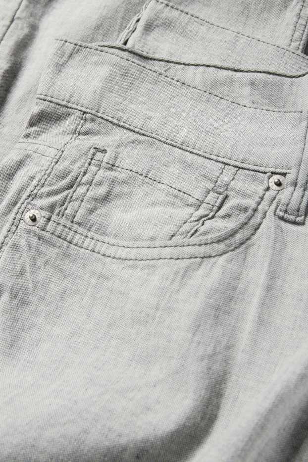 Herren - Hose - Regular Fit - Leinen-Mix - grau