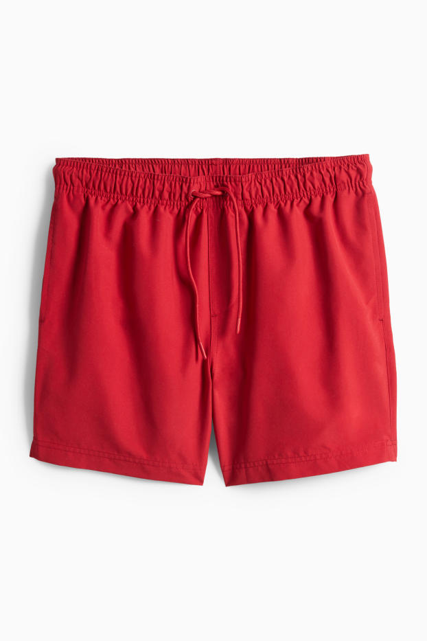 Herren - Badeshorts - rot