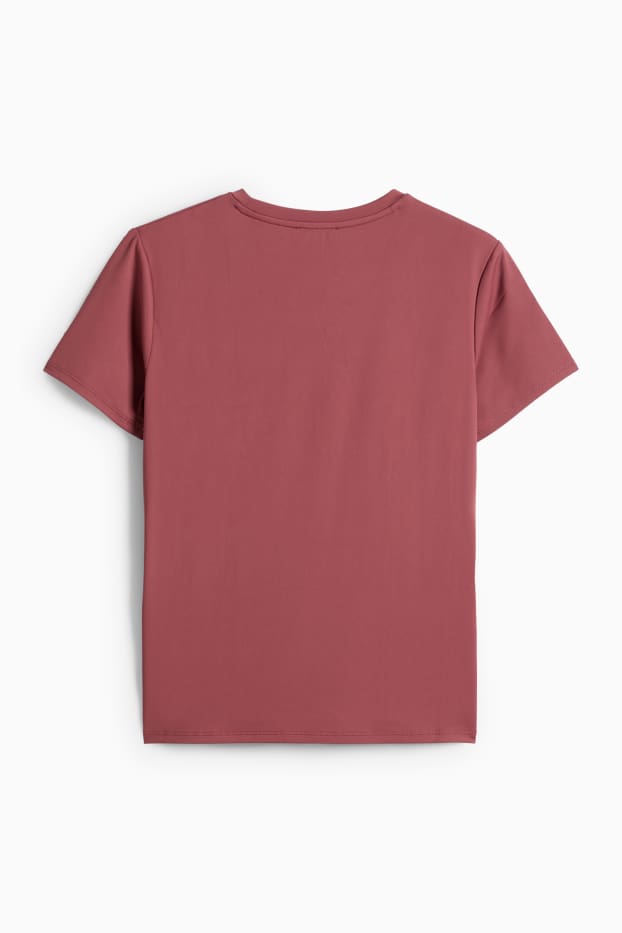 Women - T-shirt - slim fit - dark red