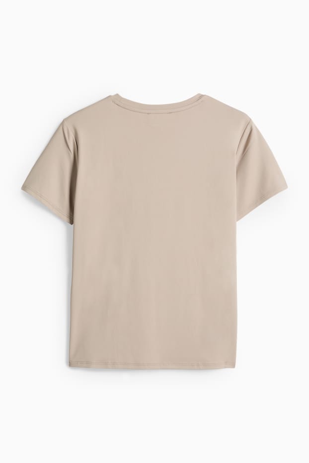 Women - T-shirt - slim fit - taupe