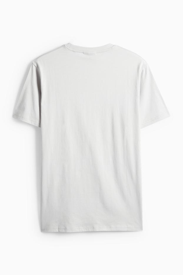 Pánské - Tričko - světle šedá