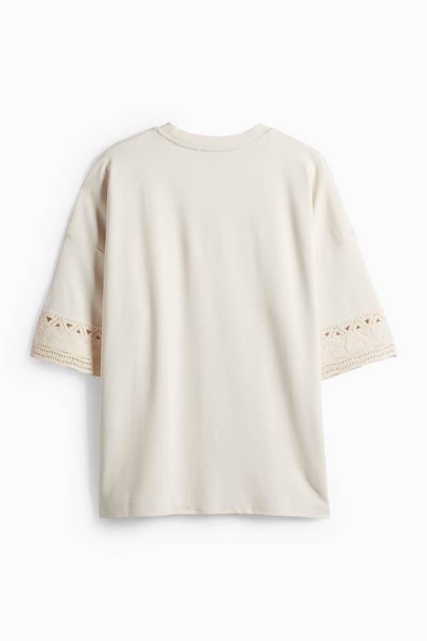 Femmes - T-shirt - regular fit - crème