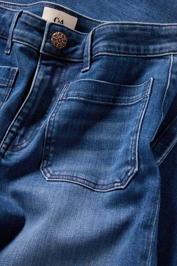 Dámské - Flared jeans - mid waist - modrá