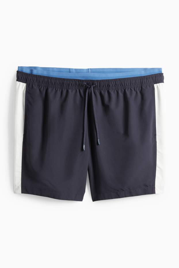 Herren - Badeshorts - 2-in-1-Look - dunkelblau