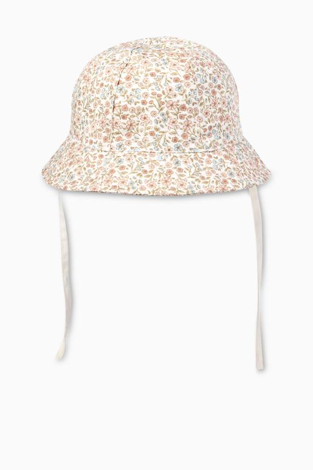 Nadó nena - Floretes - barret per a nadó - blanc