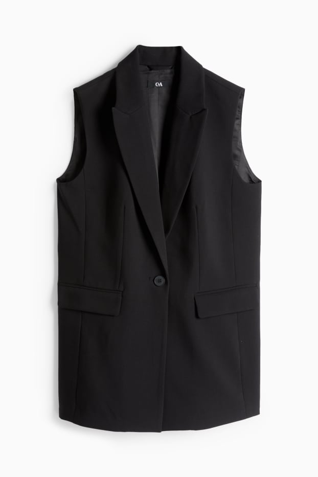 Women - Business waistcoat - relaxed fit - black
