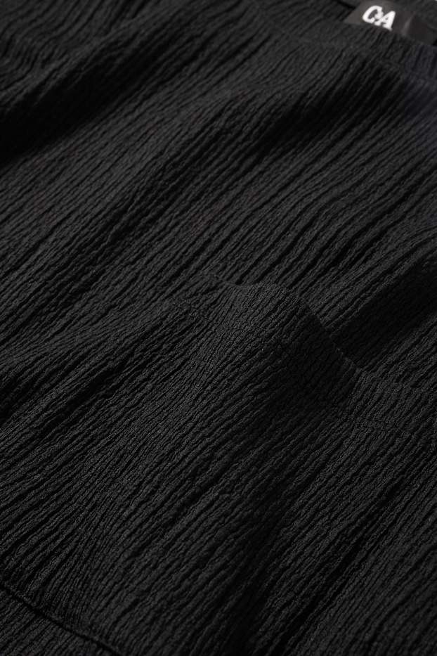 Femei - Tricou - relaxed fit - structurat - negru