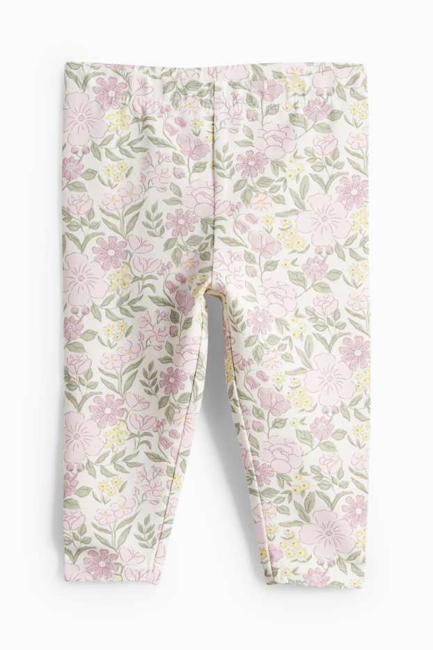 Baby Girls - Floral - crocheted baby outfit - 3 piece - green