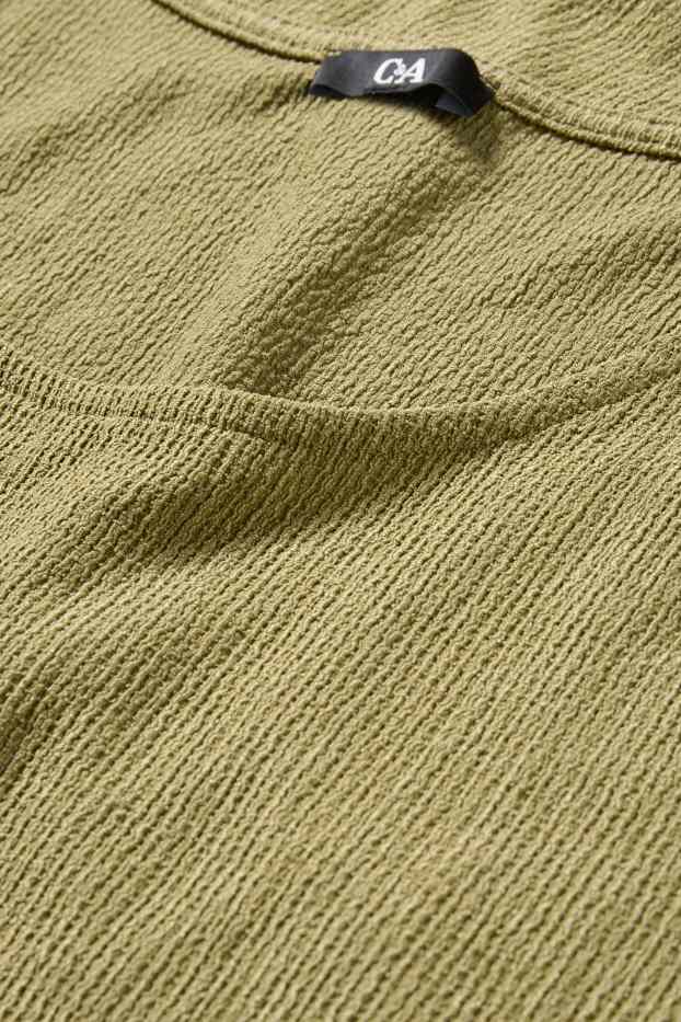 Damen - T-Shirt - strukturiert - grün