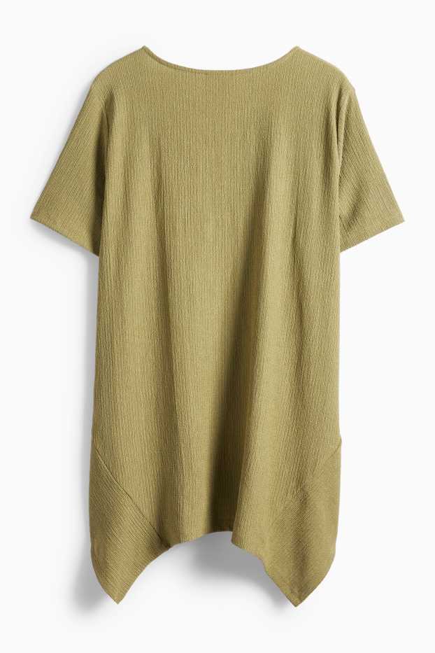 Damen - T-Shirt - strukturiert - grün