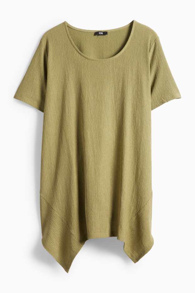 Damen - T-Shirt - strukturiert - grün