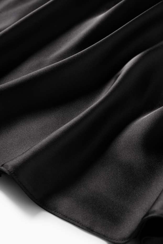 Dámské - Saténová sukně - černá