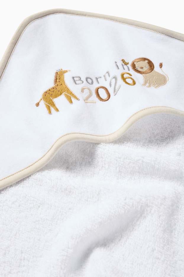 Unisex - Baby bath towel - white
