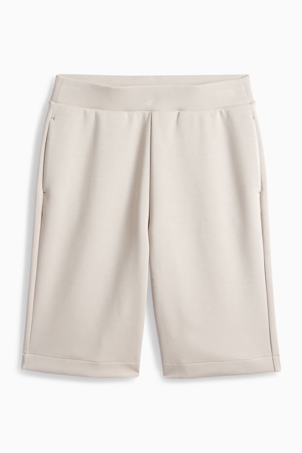 Damen - Sweat-Bermudas - beige