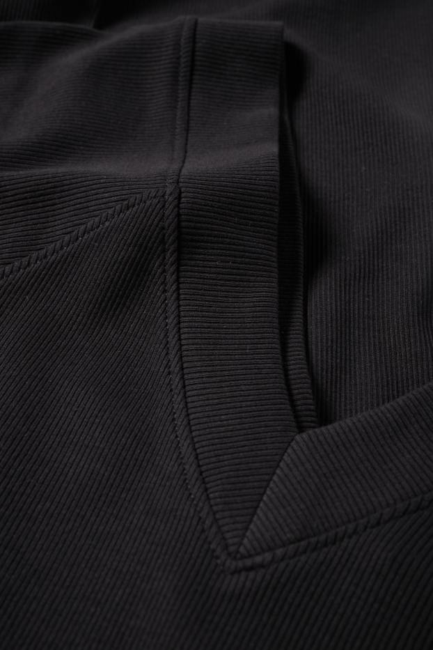 Dames - Bodycon-jurk - geribd - zwart