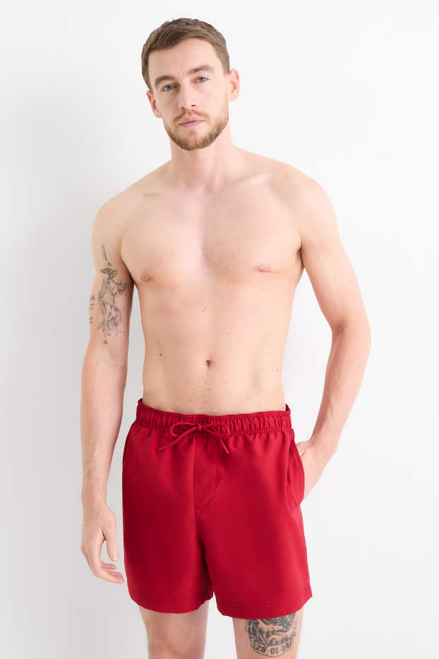 Herren - Badeshorts - rot