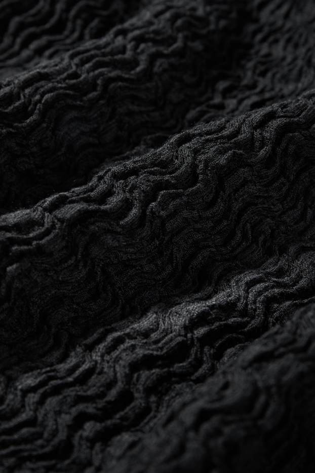 Women - Skirt - textured - black