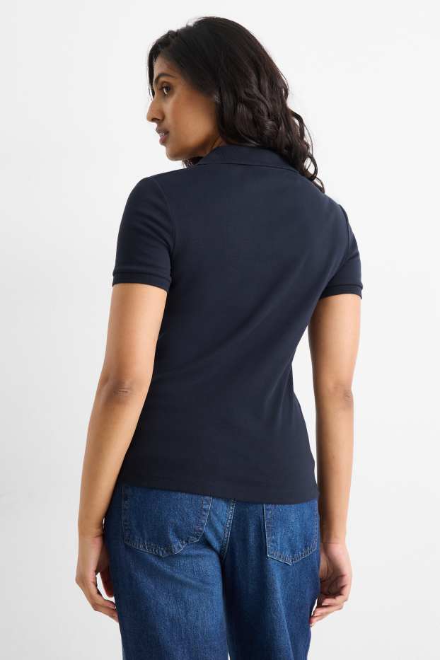Femmes - Polo - regular fit - bleu foncé