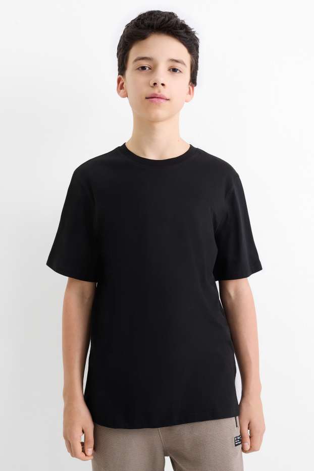 Kinder Jungen - Kurzarmshirt - schwarz