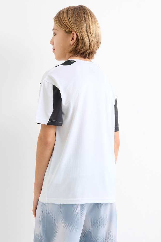 Kinderen: jongens - Sportshirt - wit / zwart