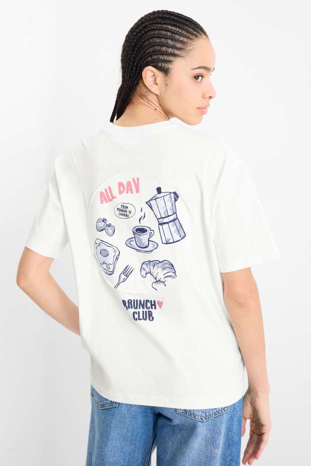 Damen - T-Shirt - Oversized - weiss