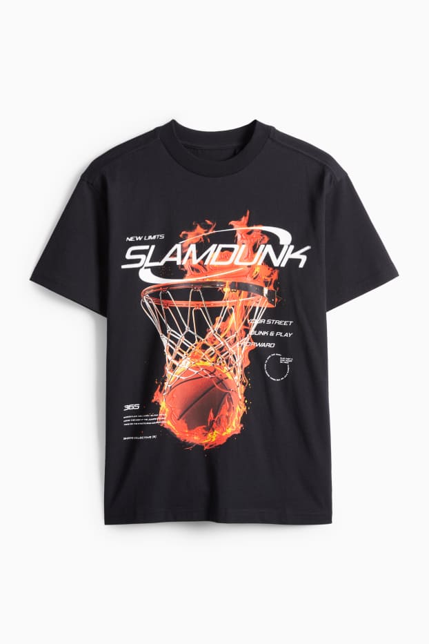 Bambini - Basket - t-shirt - arancione / blu