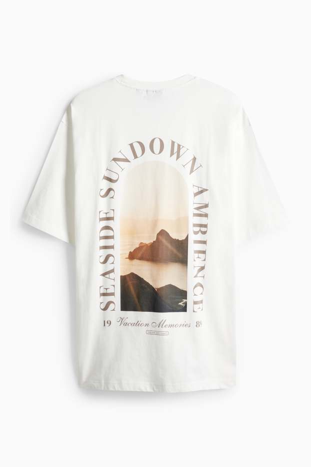 Unisex - Tričko - relaxed fit - krémově bílá