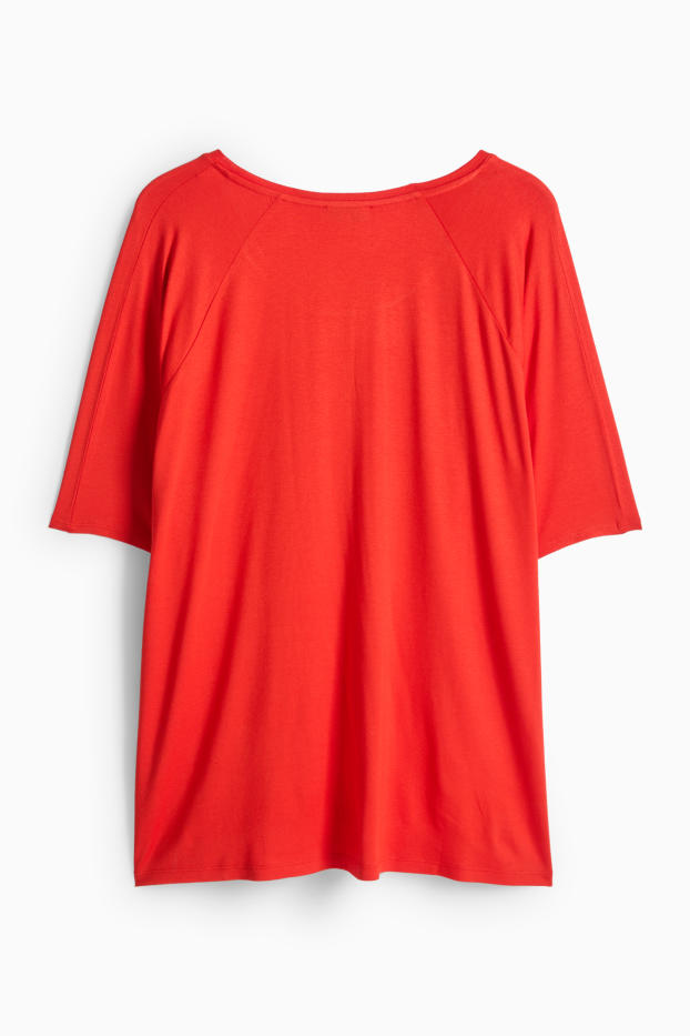 Femmes - T-shirt - orange-rouge