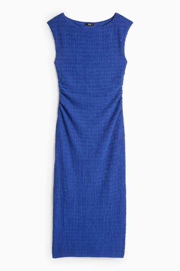 Dámské - Bodycon šaty - strukturované - tmavomodrá