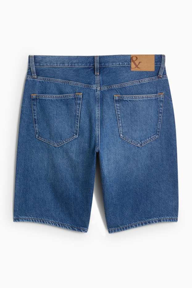 Pánské - Džínové bermudy - modrá