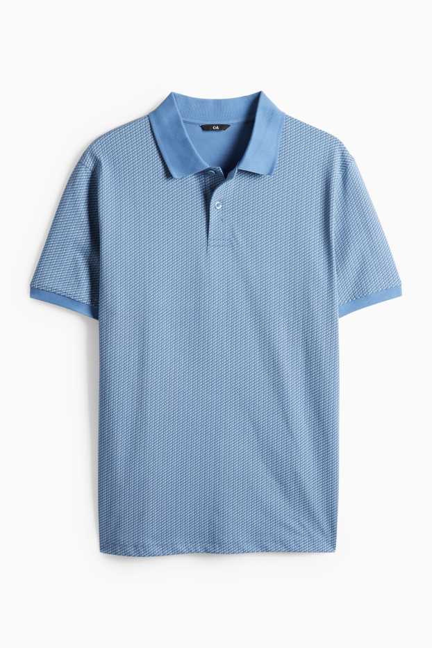 Home - Polo - regular fit - estructurat - blau