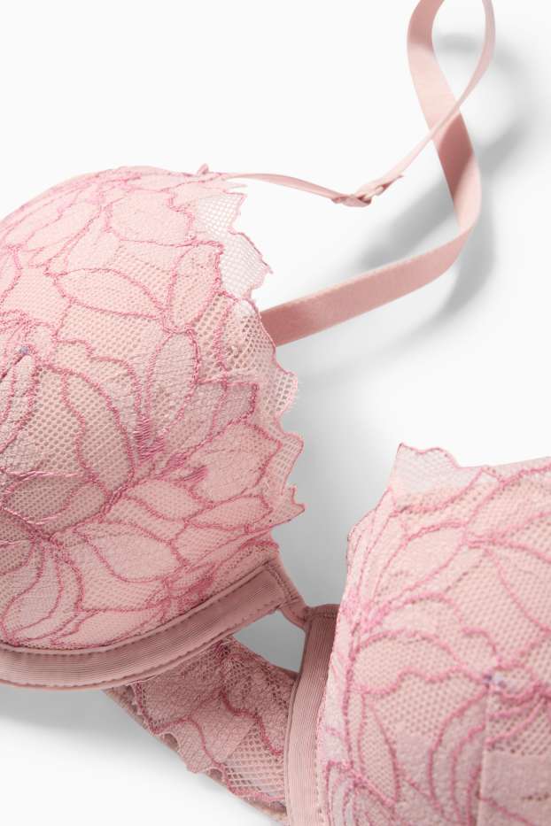 Damen - BH mit Bügel - DEMI - wattiert - rosa