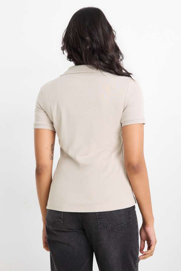 Damen - Poloshirt - Regular Fit - grau
