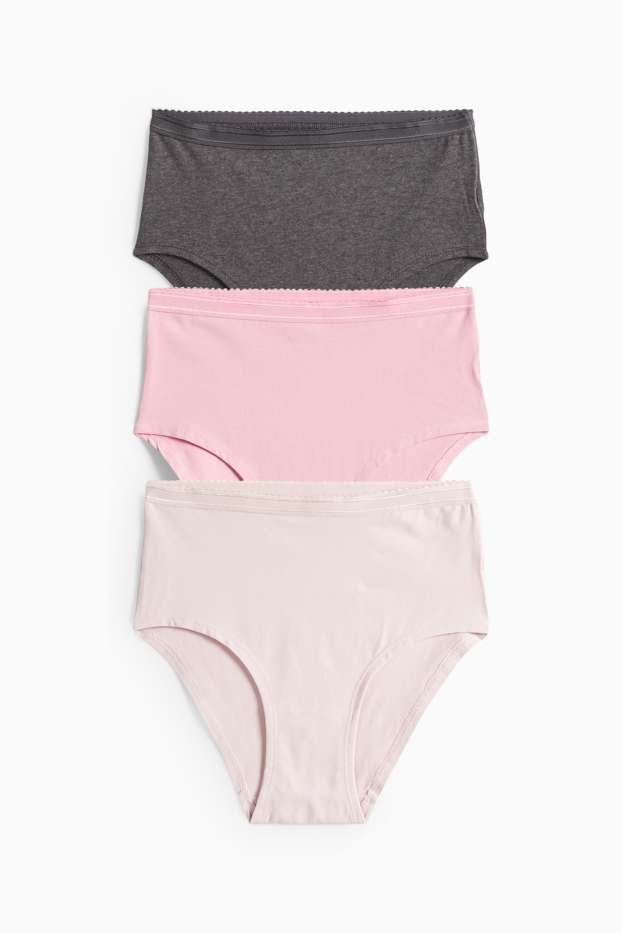 Femmes - Lot de 3 - culottes - rose