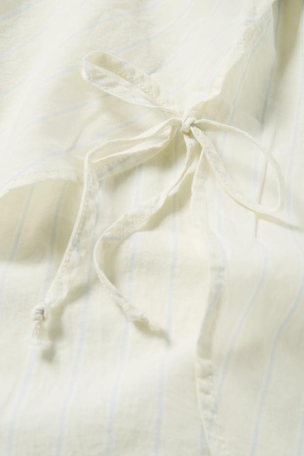 Women - Shirt blouse - striped - light yellow