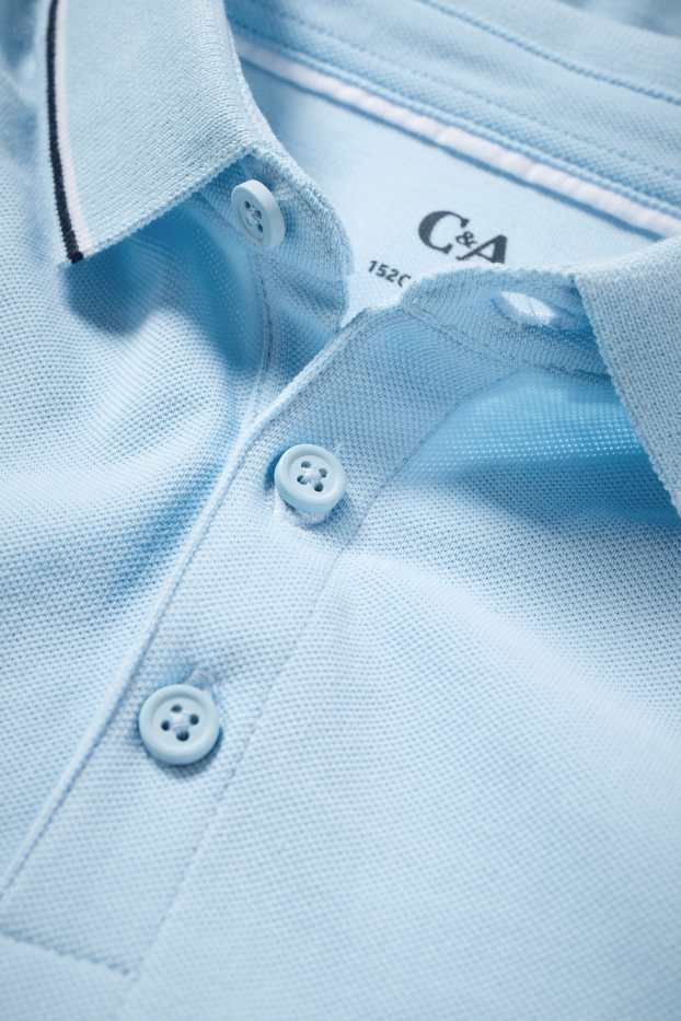 Enfants garçons - Polo - finition texturée - bleu clair