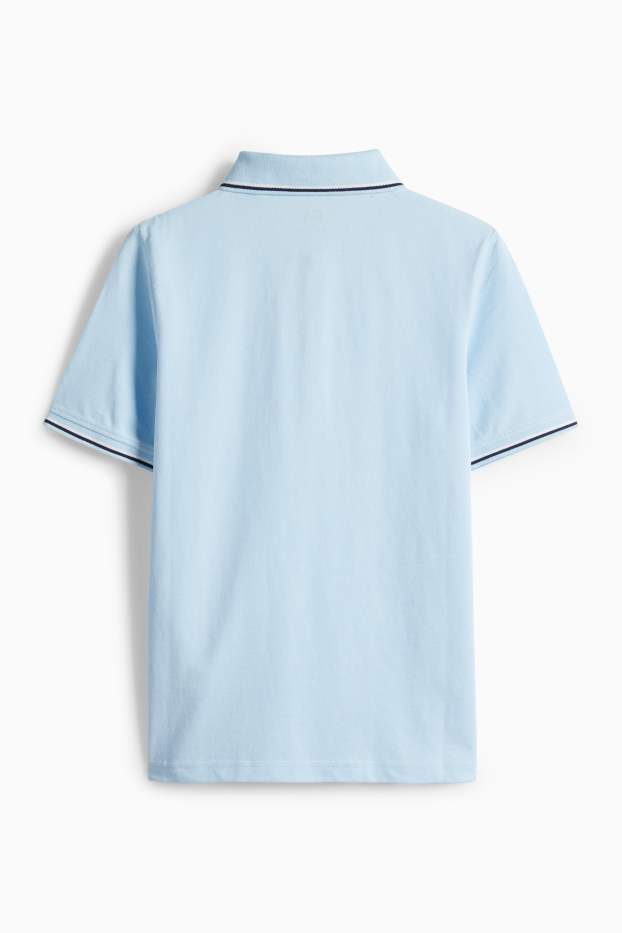 Enfants garçons - Polo - finition texturée - bleu clair