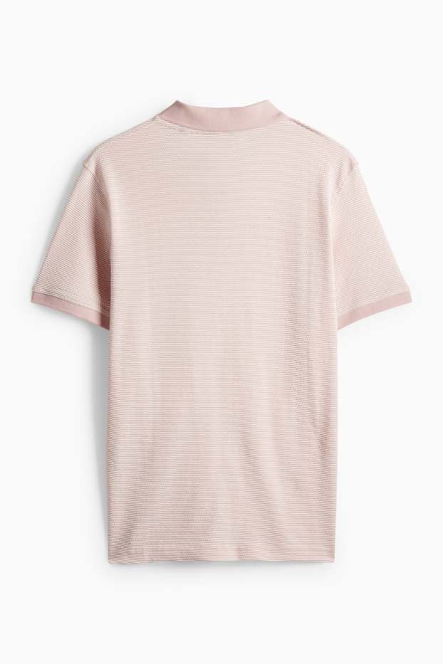 Herren - Poloshirt - Regular Fit - strukturiert - rosa